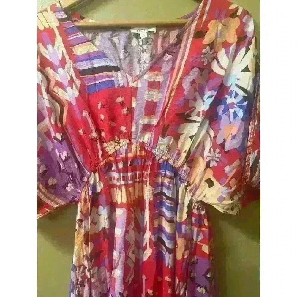 ODDY Pink and Purple Midi Dress - Picture 4 of 8